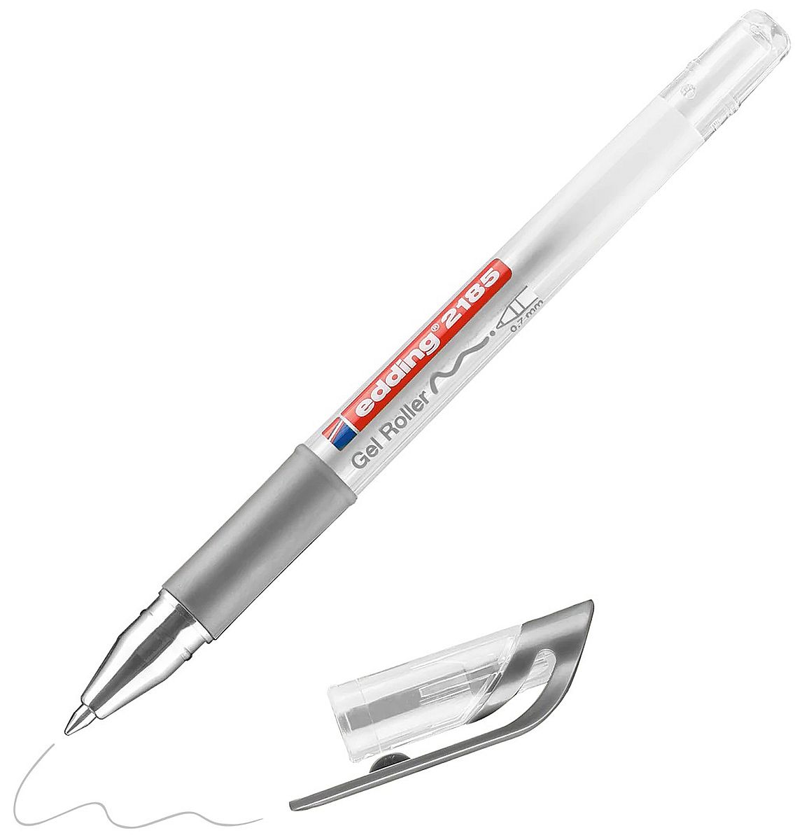 Stilou rola cu gel Edding 2185 - argintie