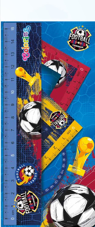 Set geometric Colorino - Fotbal, 4 piese