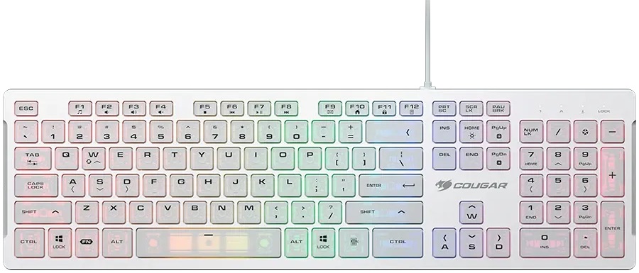Tastatură de gaming COUGAR – Vantar S, RGB, alb