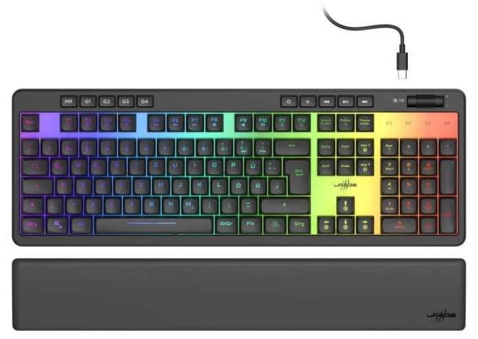 Tastatură gaming Hama - uRage Exodus 515 Illuminated, RGB, neagră