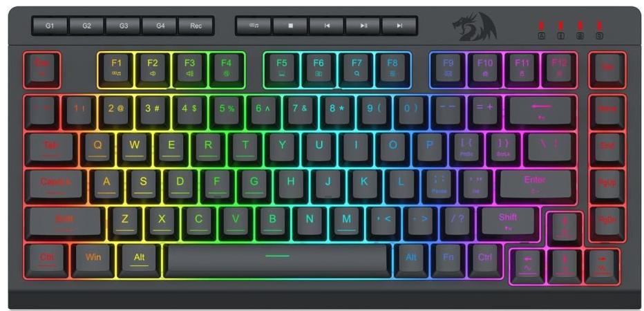 Tastatură gaming Redragon - Crescent K524, optic, RGB, negru