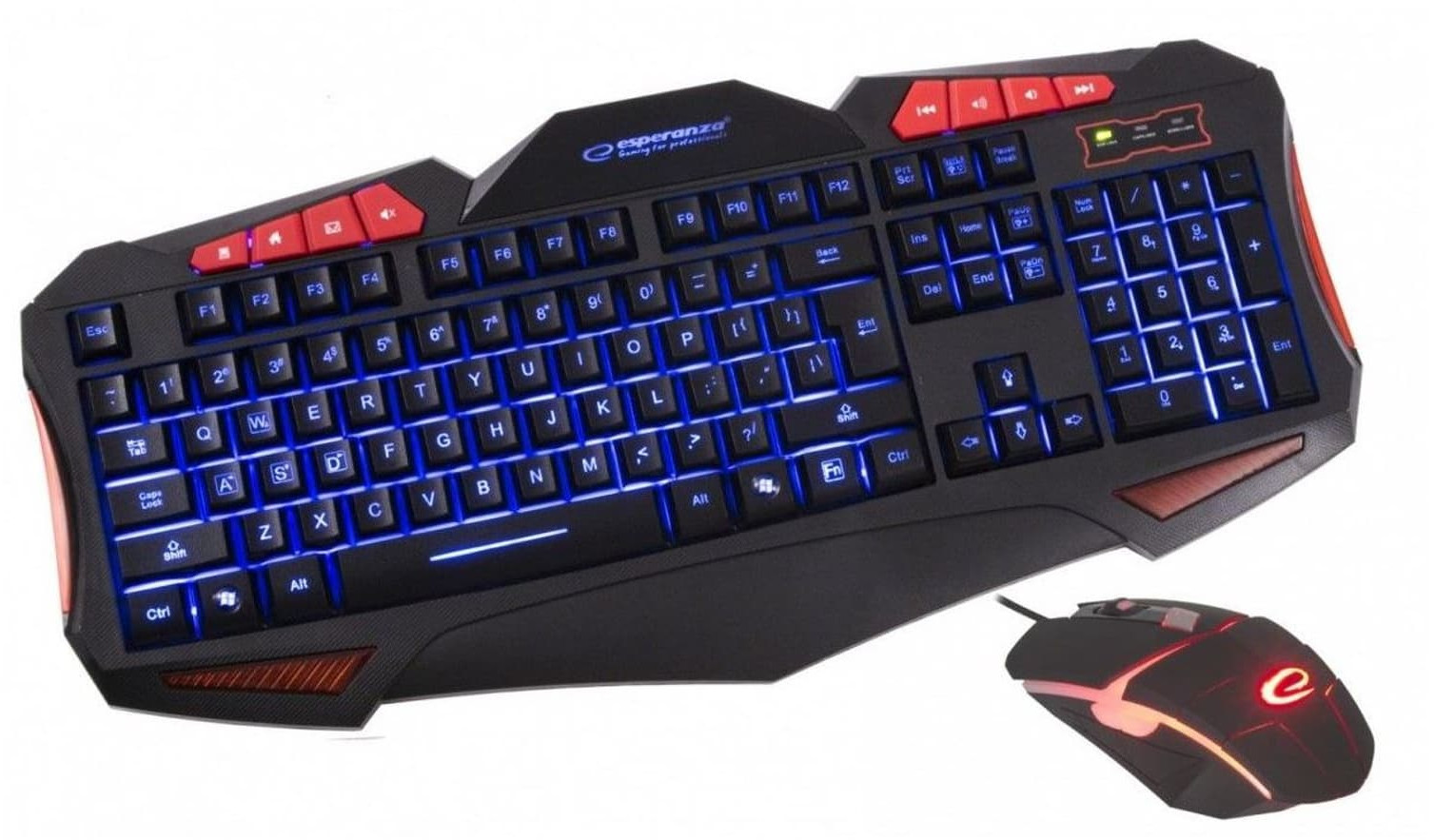 Set gaming Esperanza - Shelter EGK3000, LED, negru
