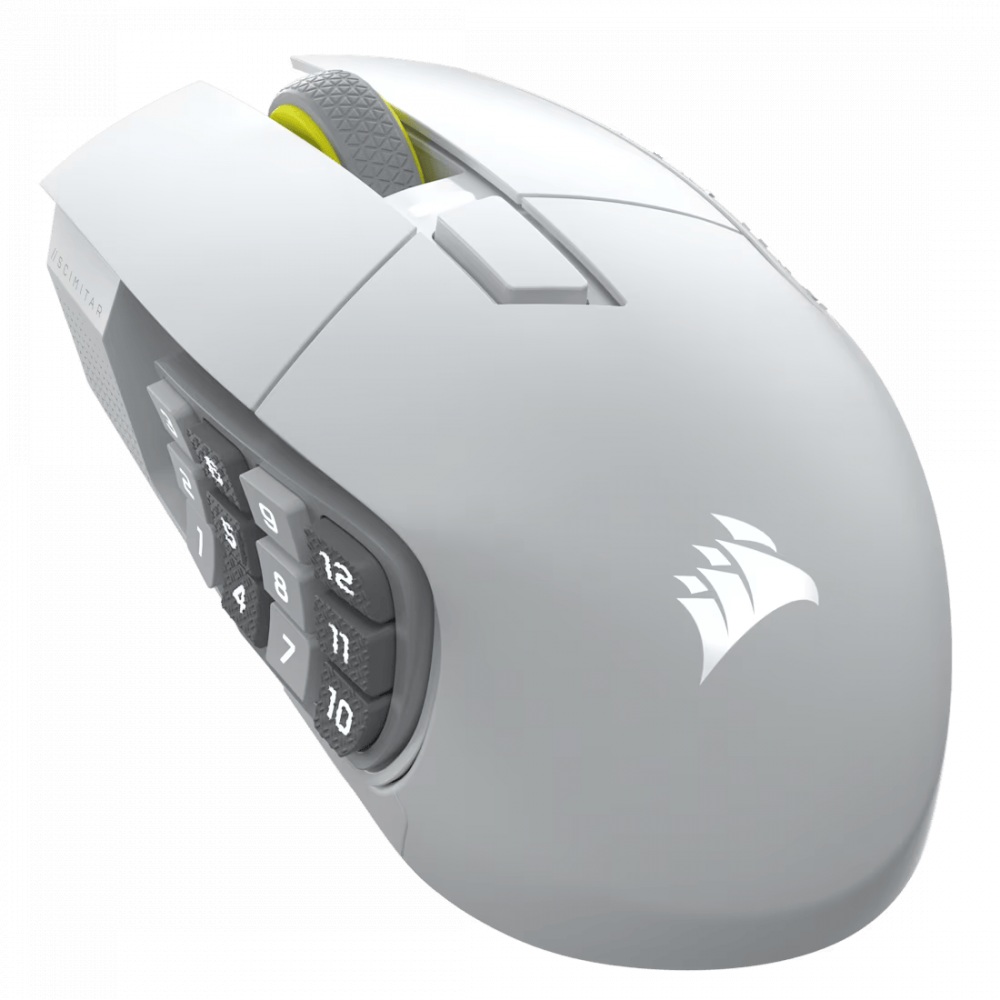 Mouse gaming Corsair – Scimitar Elite Wireless SE, alb