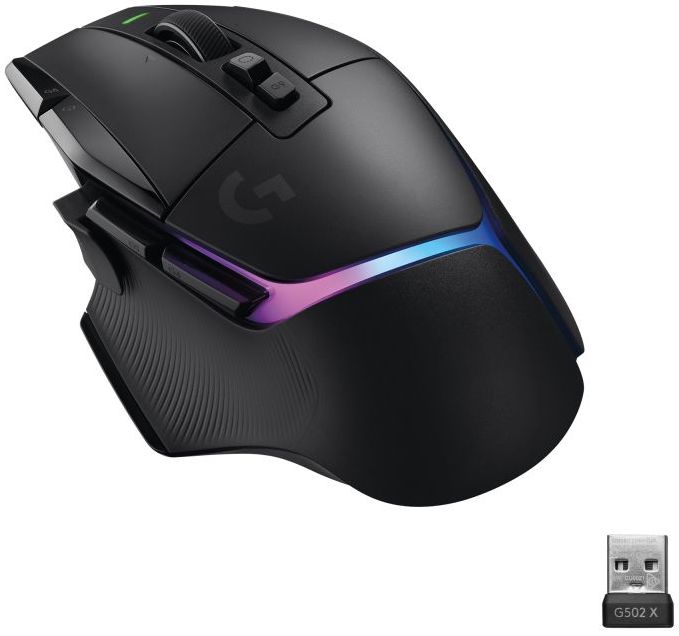 Mouse de gaming Logitech - G502 X Plus EER2, optic, wireless, negru
