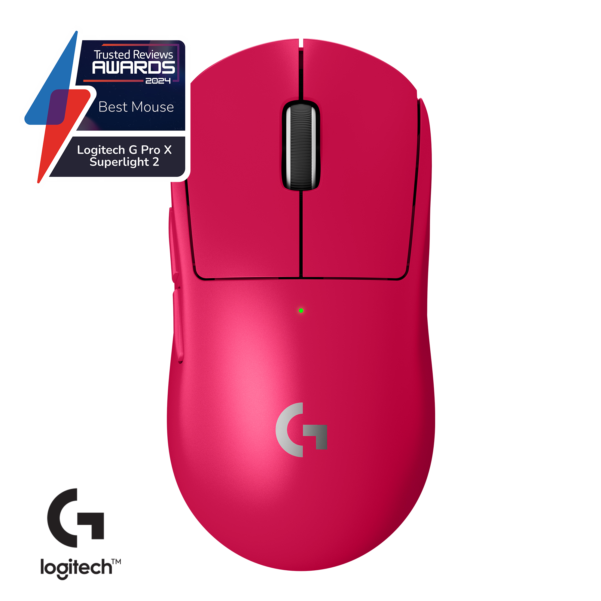 Mouse de gaming Logitech - G Pro X Superlight 2, optic, fără fir, roz