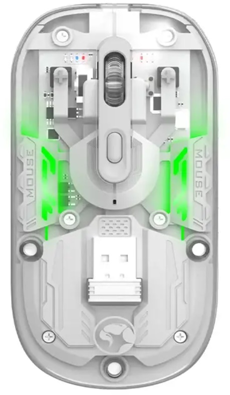 Mouse gaming Marvo - M808W, optic, wireless, transparent