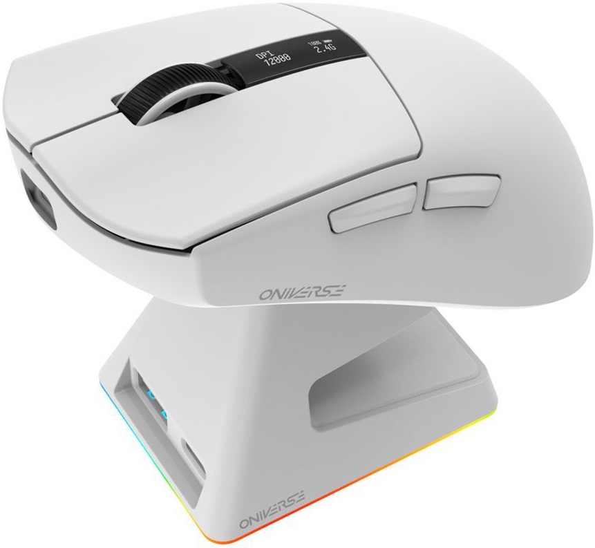 Mouse gaming Oniverse – Vanguard, Dock, optic, wireless, alb