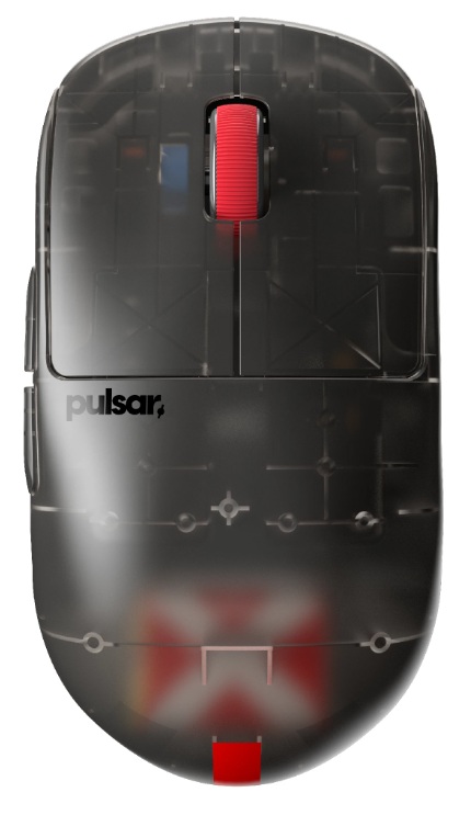 Mouse de gaming  Pulsar - X2H Medium, optic, fără fir , Clear Black Edition