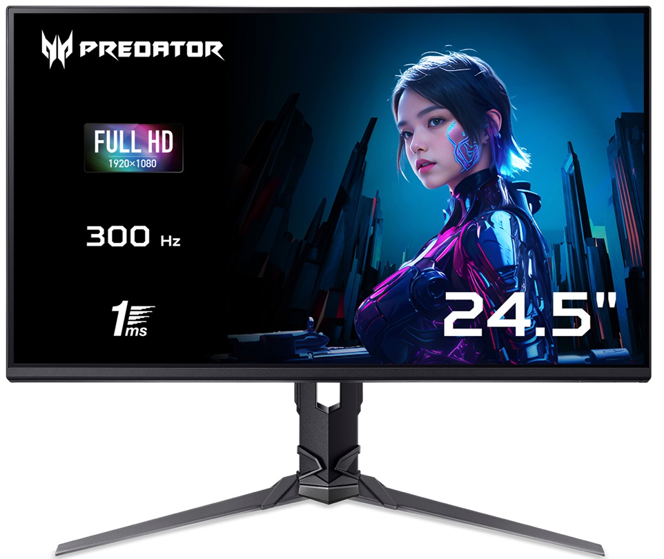 Monitor gaming Acer - Predator XB253QFbmiiprx, 24.5'', 300Hz, 1ms, FreeSync