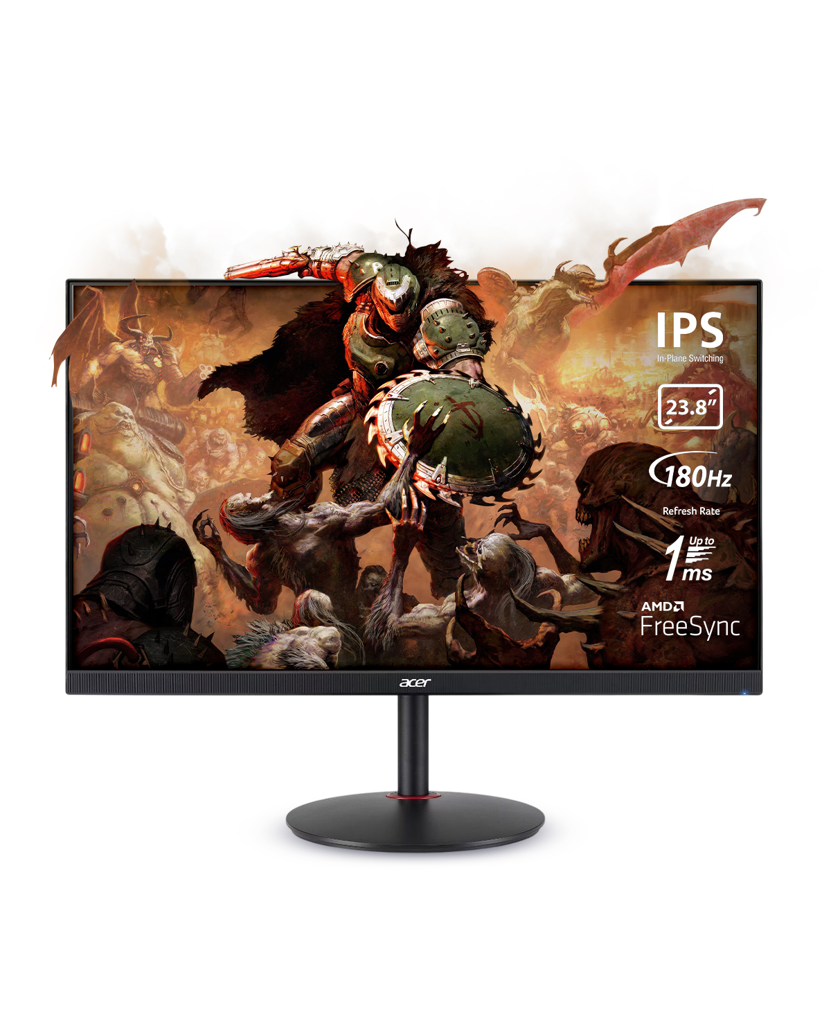 Monitor de gaming  Acer - XV240YM3bmiiprx, 23.8'', 180Hz, 1 ms, FreeSync
