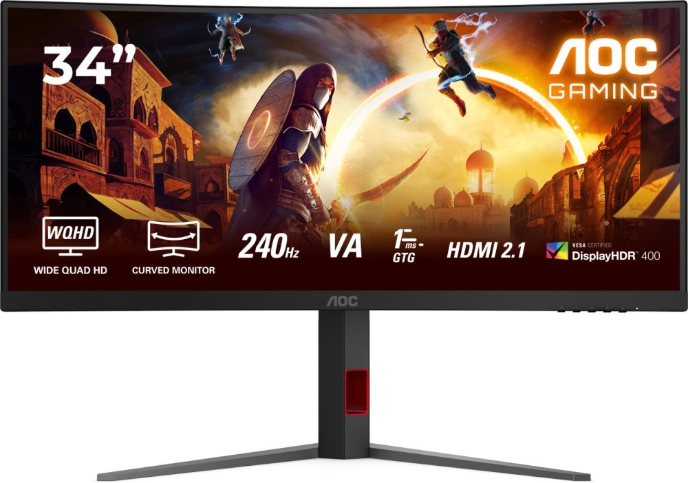 Monitor gaming AOC - CU34G4Z, 34'', 240Hz, 1ms, VA, Adaptive Sync, Curved