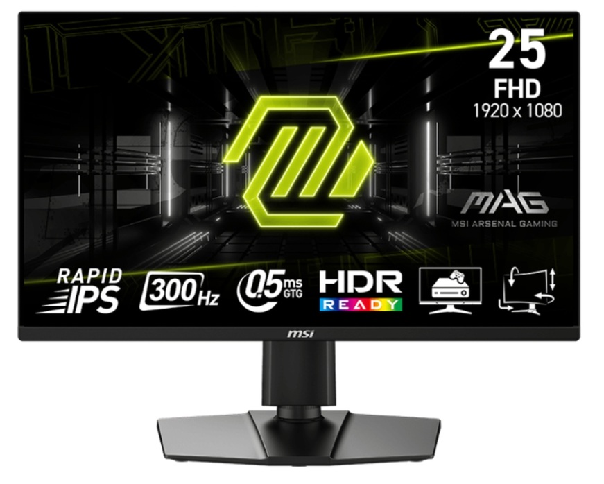 Monitor de gaming  MSI MAG - 255PXF, 24.5'', 300Hz, 0.5ms, negru