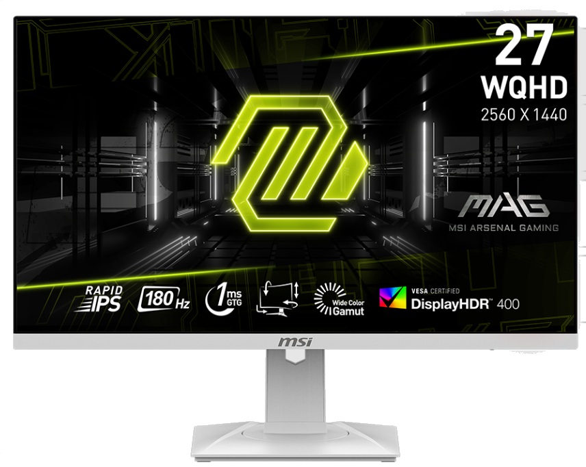Monitor gaming MSI - MAG 274QRFW, 27'', 180Hz, 1ms, alb