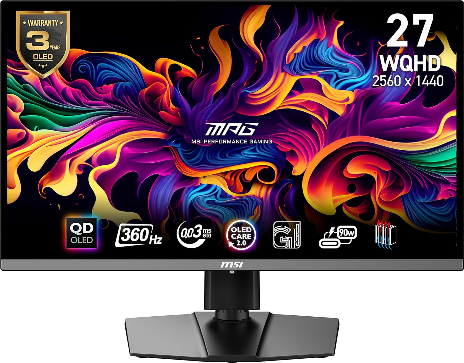 Monitor Gaming MSI - MPG 271QRX QD-OLED, 26.5'', 360Hz, 0.03 ms