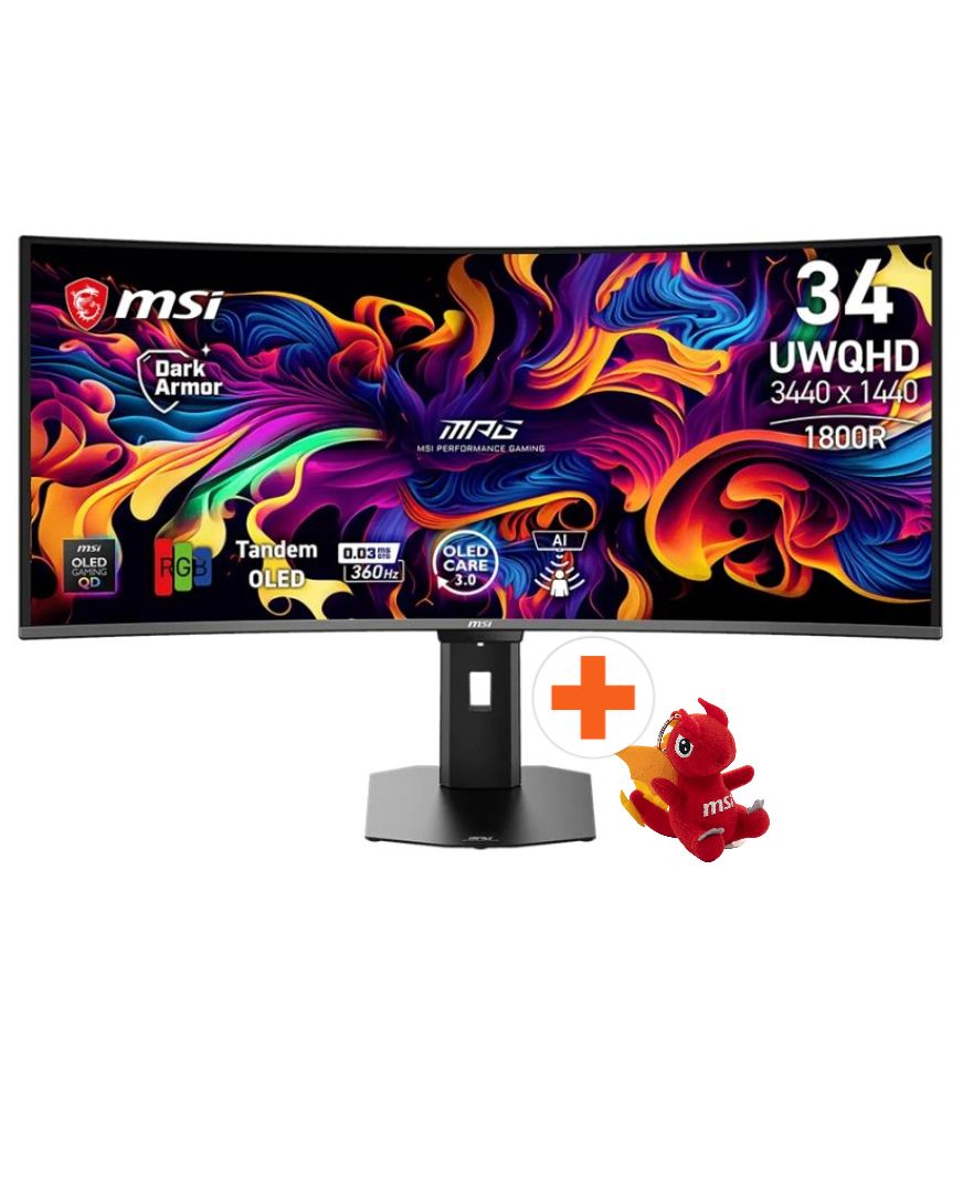 Gaming monitor MSI - MPG 341CQR QD-OLED X36, 34'', 360Hz, 0.03ms,…