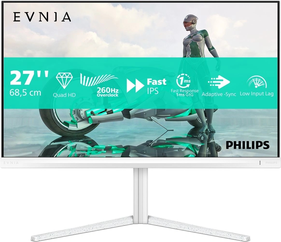 Monitor gaming Philips - Evnia 27M2N3501PA, 27'', QHD, 240Hz, IPS, 1ms, alb