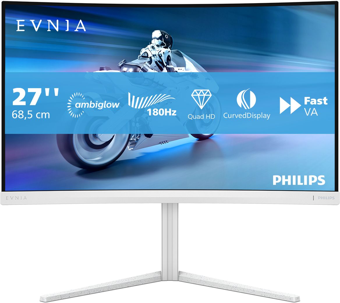 Gaming monitor  Philips - Evnia 5000 27M2C5501, 27'', QHD, 180Hz, 1ms, Curved