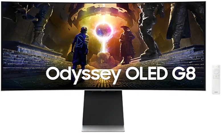 Monitor de gaming Samsung - Odyssey G8, 34'', 175Hz, 0.1ms, OLED, Curved