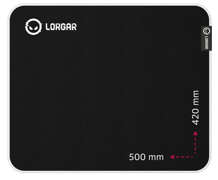 Mouse pad pentru jocuri Lorgar - Legacer 755, XL, moale, negru/violet