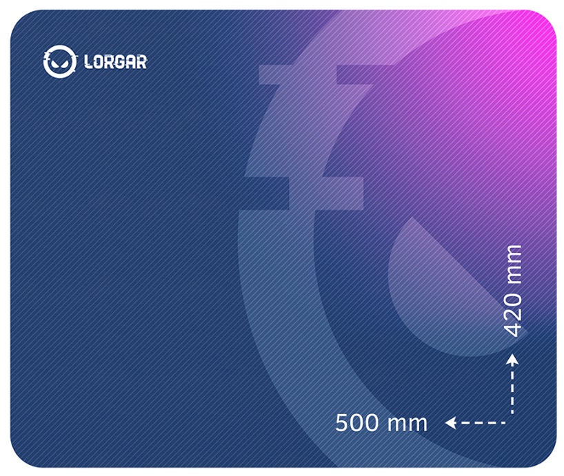 Mouse pad pentru jocuri Lorgar - Main 135, XL, moale, violet