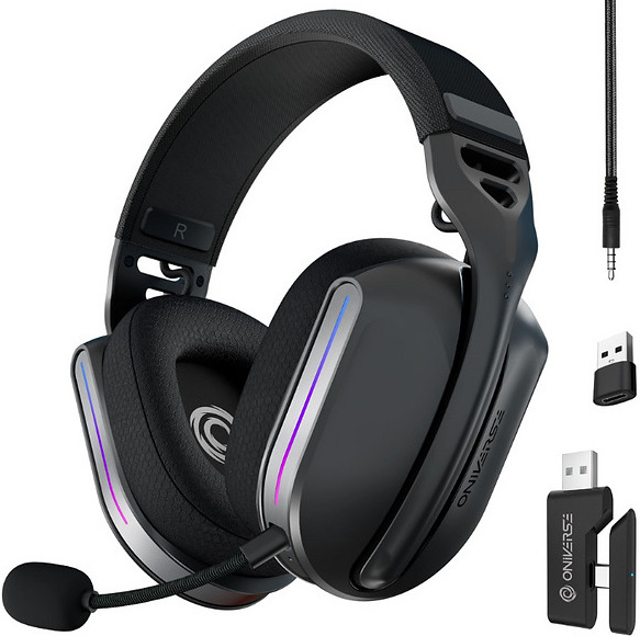 Căști gaming Oniverse - Polaris, wireless, negre