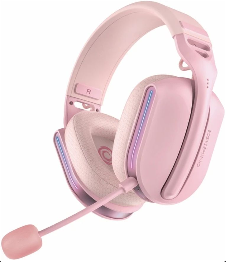 Căști gaming Oniverse - Polaris, PC/PS/Switch/Xbox, wireless, Aurora Pink