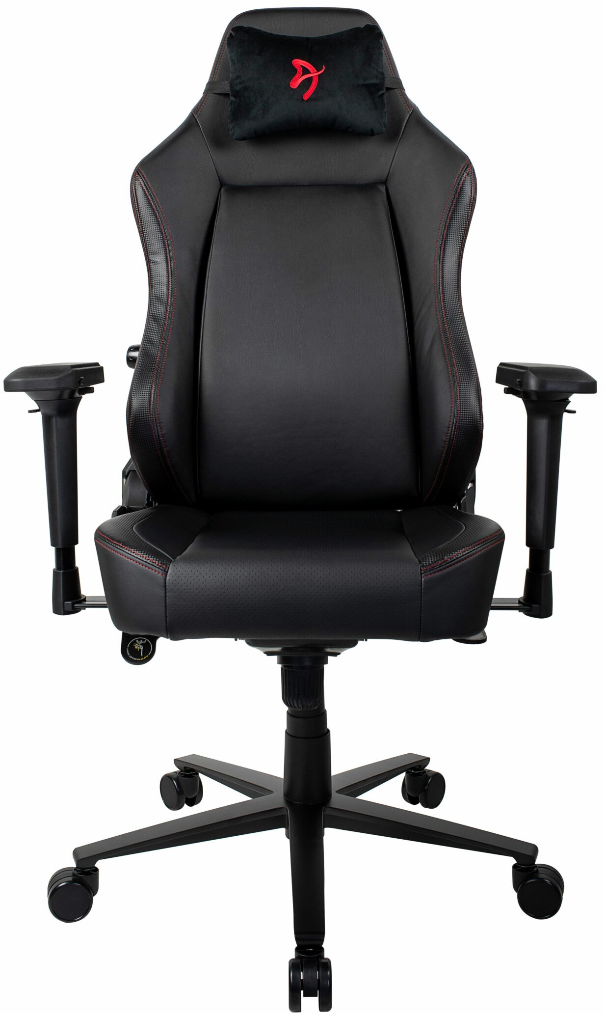 Scaun gaming Arozzi - Primo PU, negru cu logo roșu