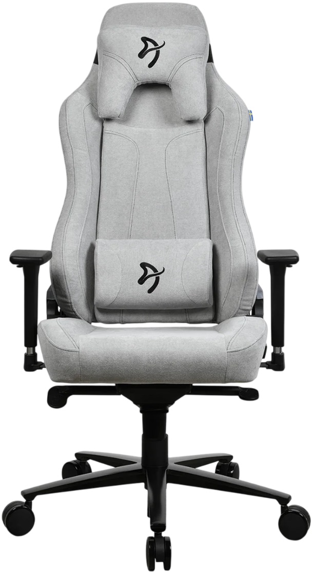Scaun gaming Arozzi - Vernazza Soft Fabric, gri deschis