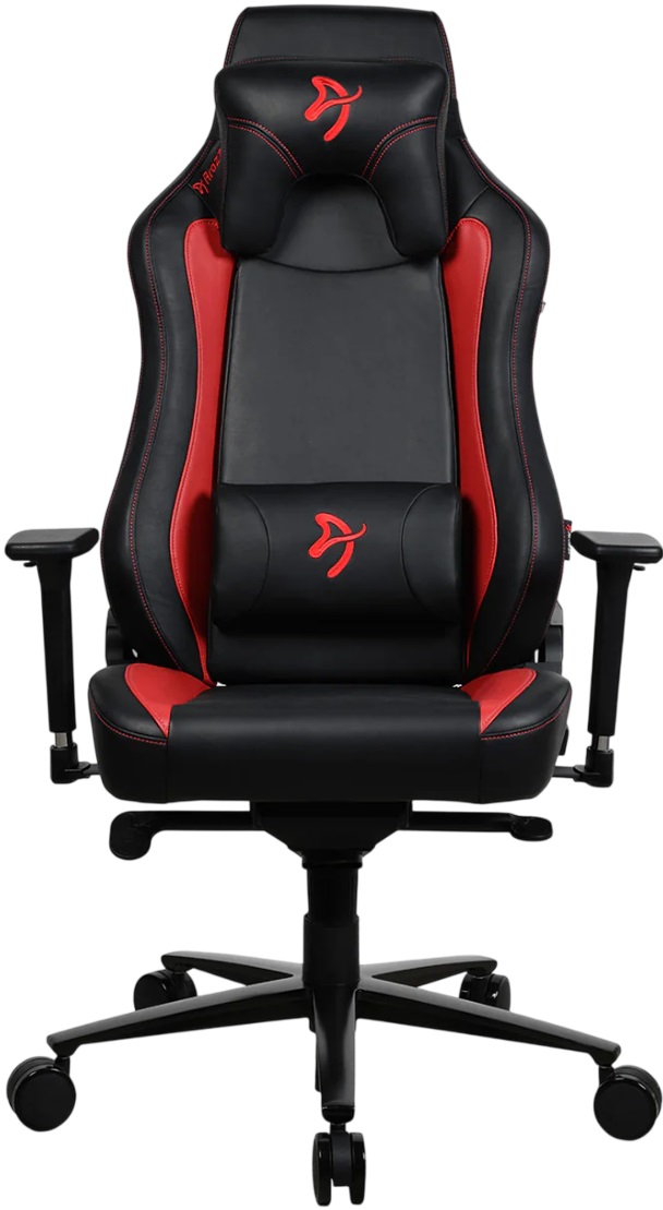 Scaun gaming Arozzi - Vernazza SoftPU, negru/roșu