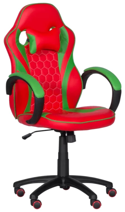 Scaun de gaming Carmen - 6304, roșu/verde