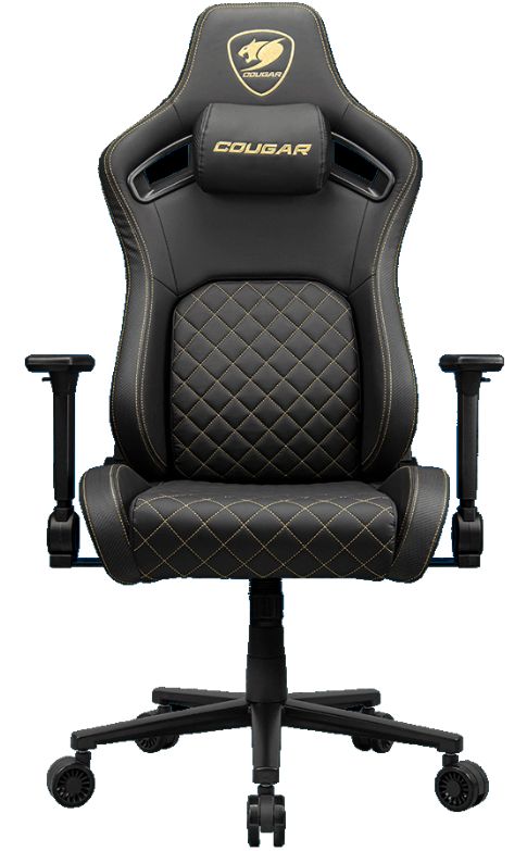 Scaun gaming Cougar - Defensor, negru/auriu