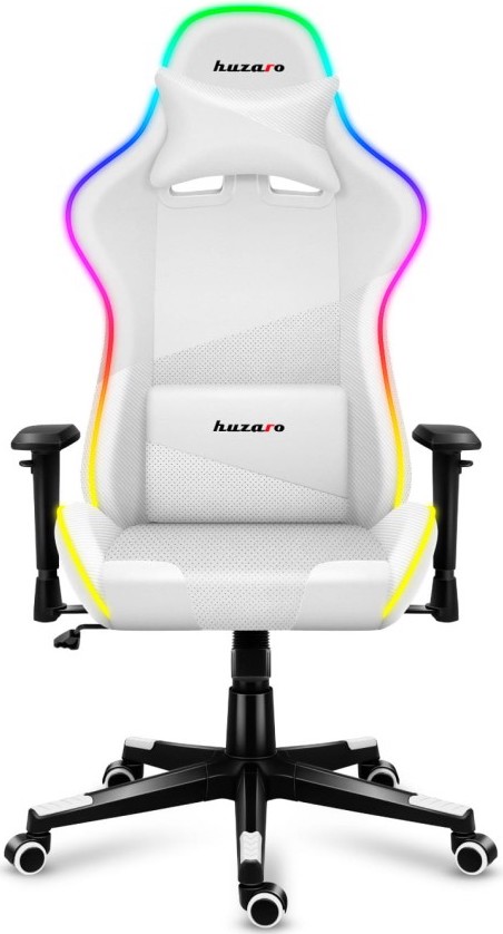 Scaun de gaming Huzaro - Force 6.2 RGB, alb