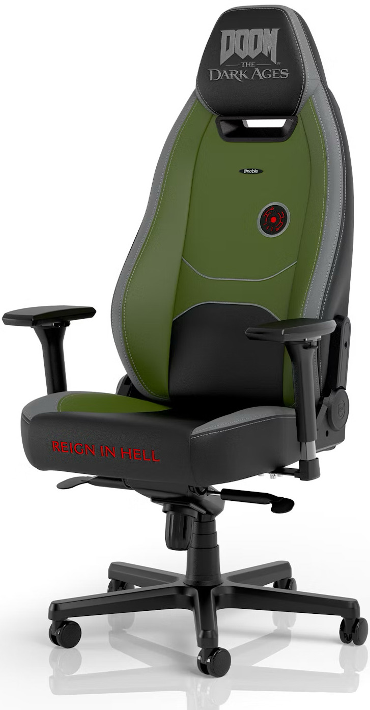 Scaun gaming noblechairs - DOOM: The Dark Ages Edition, verde/negru