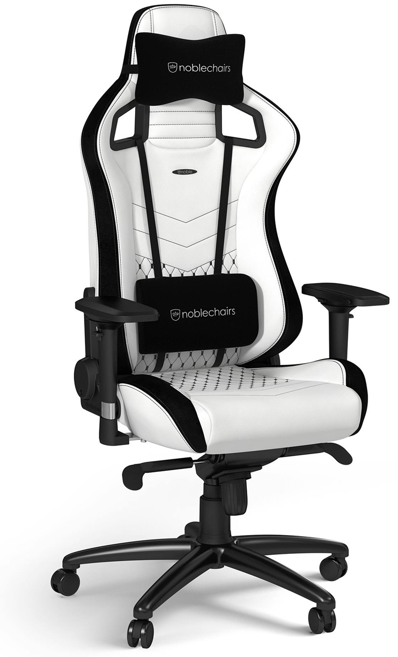 Scaun gaming noblechairs - EPIC Faux Leather, White/Black