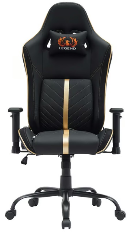 Scaun de gaming RFG - ON LEGEND, negru/auriu