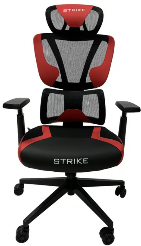 Scaun de gaming RFG - STRIKE, negru/roşu