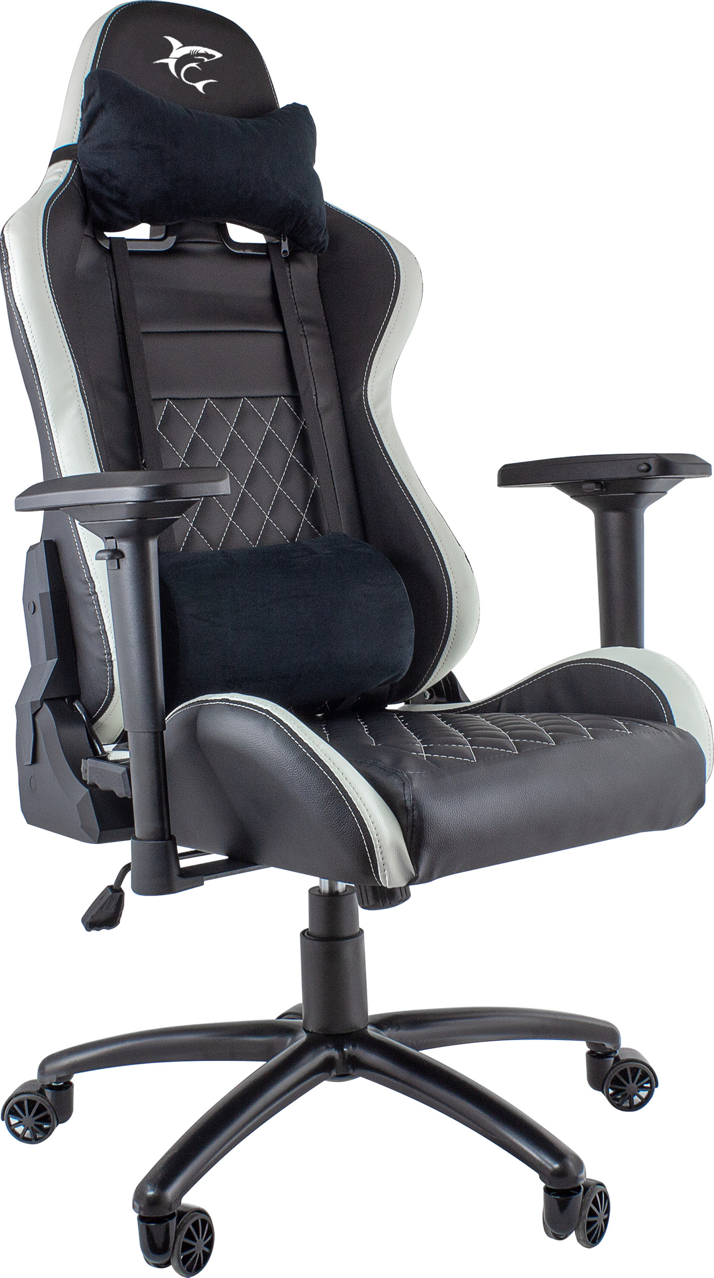 Scaun gaming White Shark - NITRO GT, negru/alb