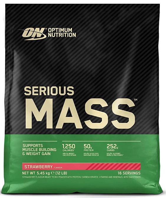 Serious Mass, căpșună, 5443 g, Optimum Nutrition