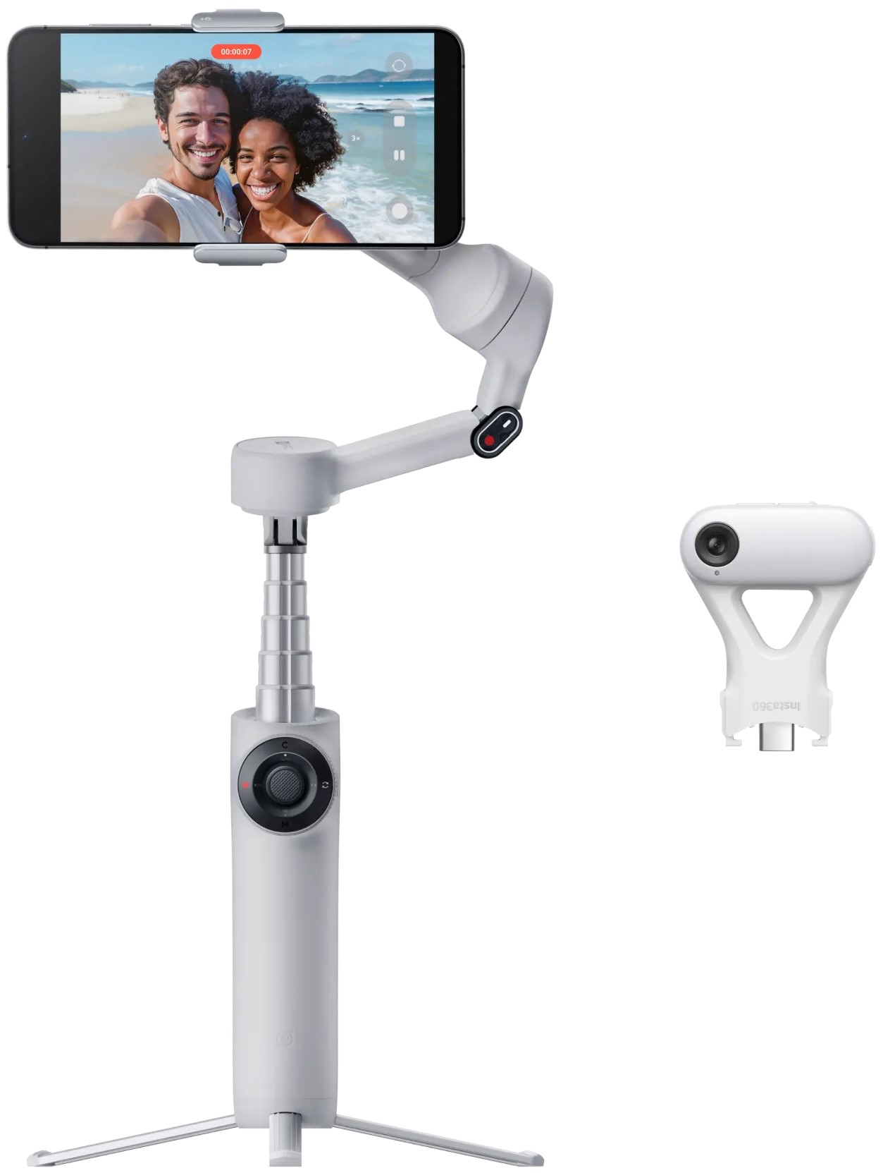 Gimbal pentru smartphone  Insta360 - Flow 2 Bundle Gray Flow2Lite12, gri