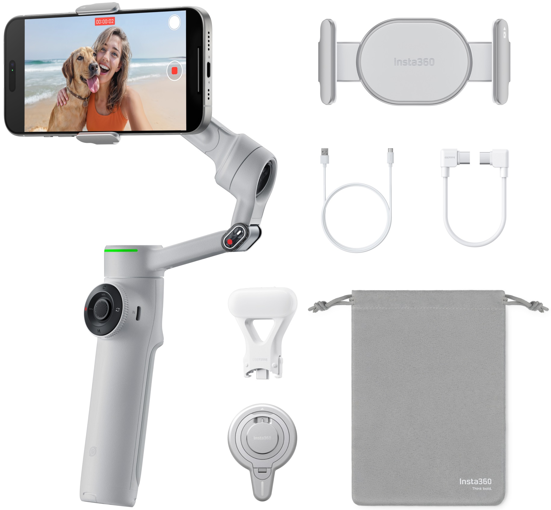 Insta360 Flow 2 Pro Creator Kit stabilizator pentru telefon - Default Title - imagine 2