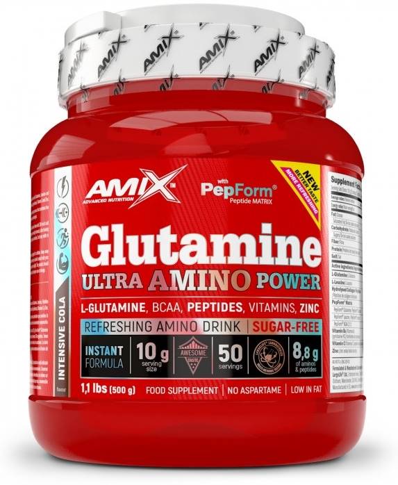 Glutamine Ultra Amino Power, cola, 500 g, Amix