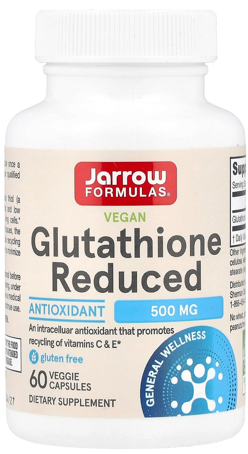 Glutathione Reduced 500mg 60 Caps Vegetale, Secom - imagine 2