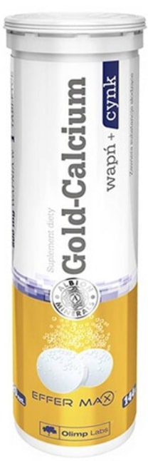 Gold Calcium, 800 mg, lămâie, 20 comprimate efervescente, Olimp
