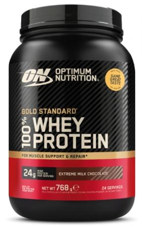 Gold Standard 100% Whey Optimum Nutrition - ciocolată cu lapte, 768 g