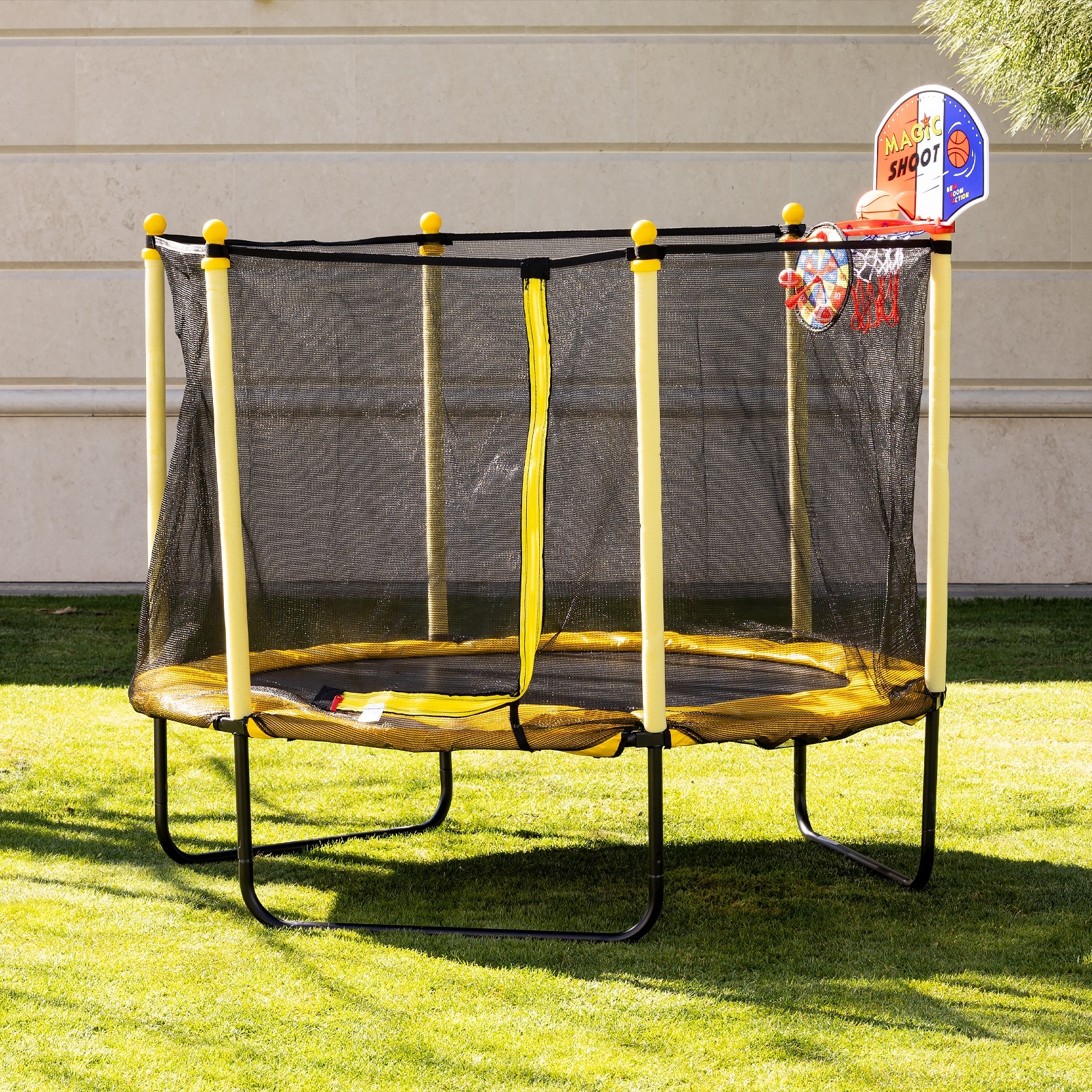 Trambulină mare  Chipolino - Sporty, cu coș de baschet, 140 cm