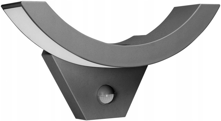 Lampă de grădină cu LED-uri Orno - Spinel, IP54, 10W, 220V, cu senzor PIR, gri