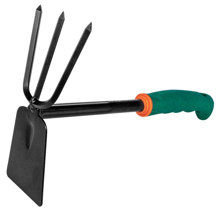 Mini sapă de grădină  Herly - Cu 3 dinți, 290 mm, verde