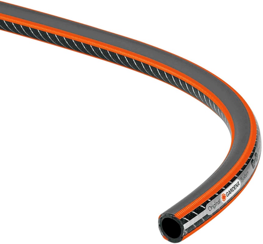 Furtun de grădină Gardena - Comfort High Flex, 1/2", 50 m, 13 mm, negru-portocaliu