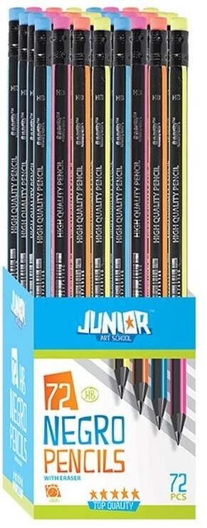 Creion grafit cu radieră  Junior - Negro HB, sortiment