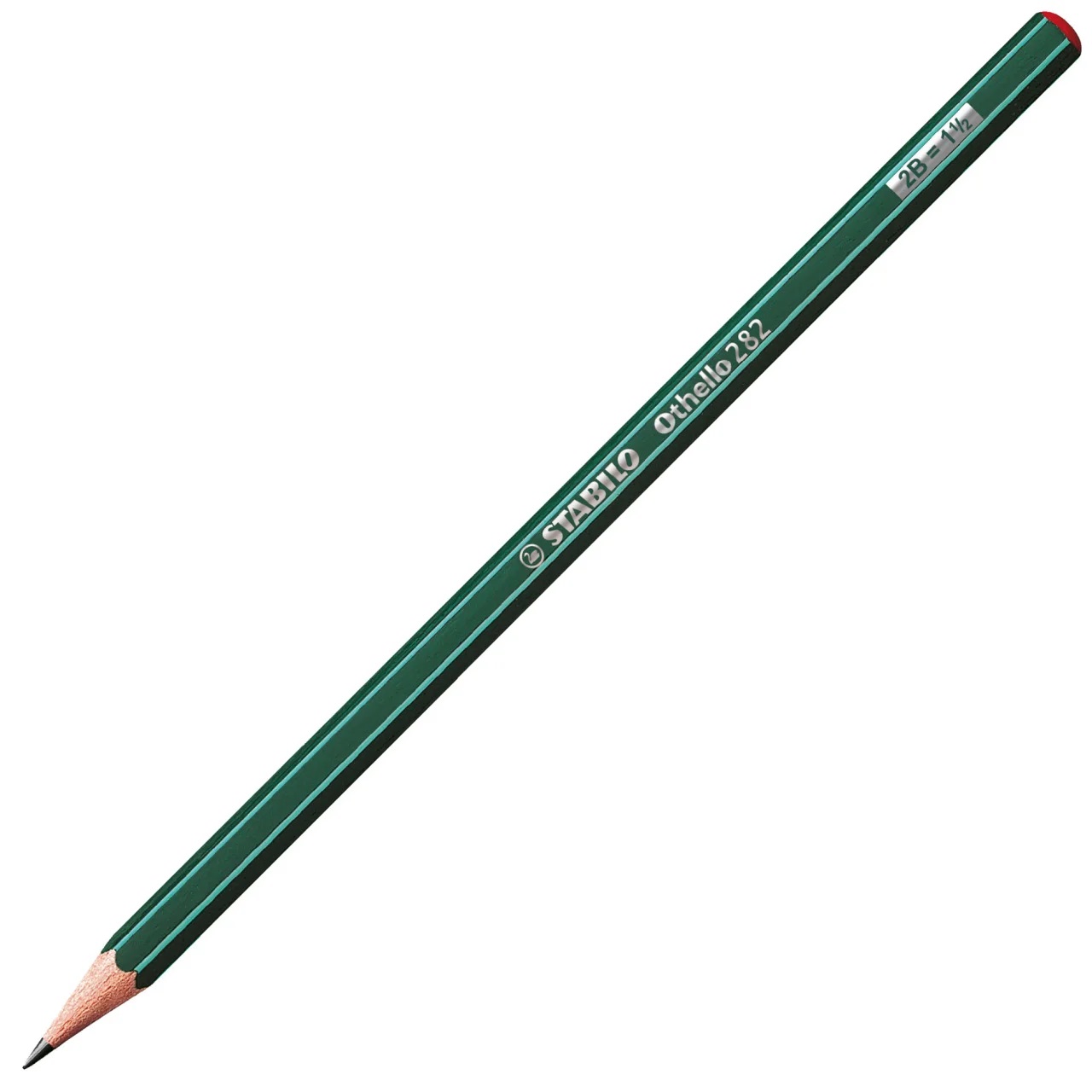 Creion grafit Stabilo Othello – 2B, corp verde